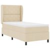 vidaXL Cama tipo Box Spring con colch&oacute;n Crema 100 x 200 cm tela