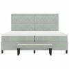 vidaXL Cama tipo Box Spring Gris claro 200 x 200 cm Terciopelo