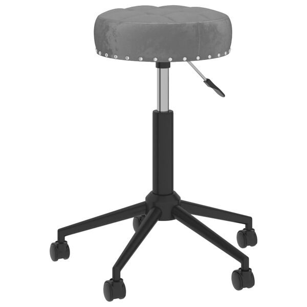 vidaXL Sillas de comedor giratorias 2 unidades terciopelo gris oscuro