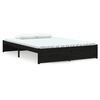 vidaXL Estructura de cama sin colch&oacute;n madera maciza negro 140x190 cm