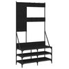 vidaXL Perchero con zapatero negro 100x40x184 cm