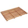 vidaXL Alfombrillas de baño 2 uds madera maciza de acacia 56x37 cm