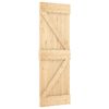 vidaXL Puerta corredera con herrajes madera maciza de pino 80x210 cm