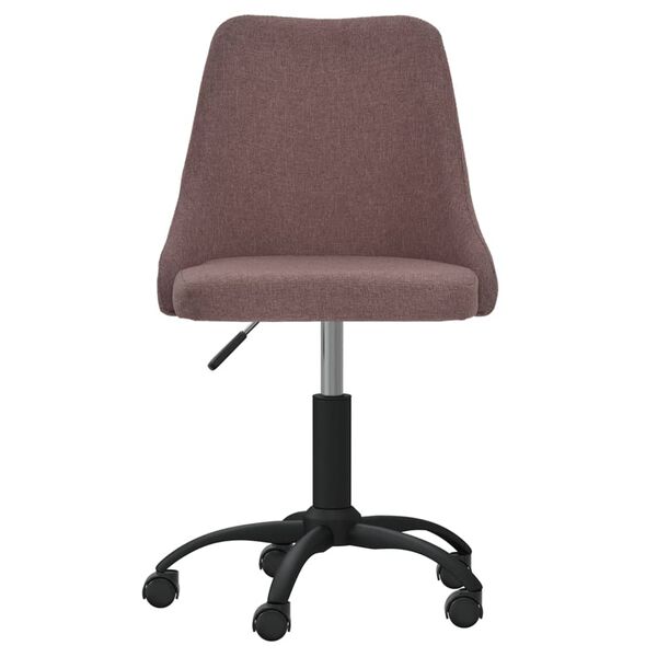 vidaXL Silla de comedor giratoria tela marr&oacute;n