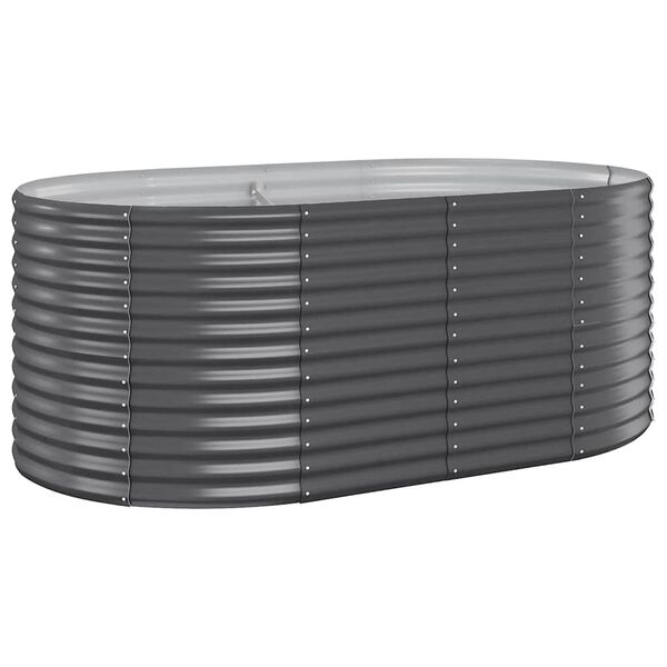 vidaXL Jardinera arriate acero galvanizado antracita 175x100x68cm