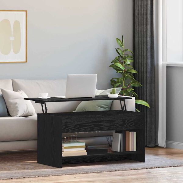 vidaXL Mesa de Café Roble Negro 80 x 50,5 x 41,5 cm