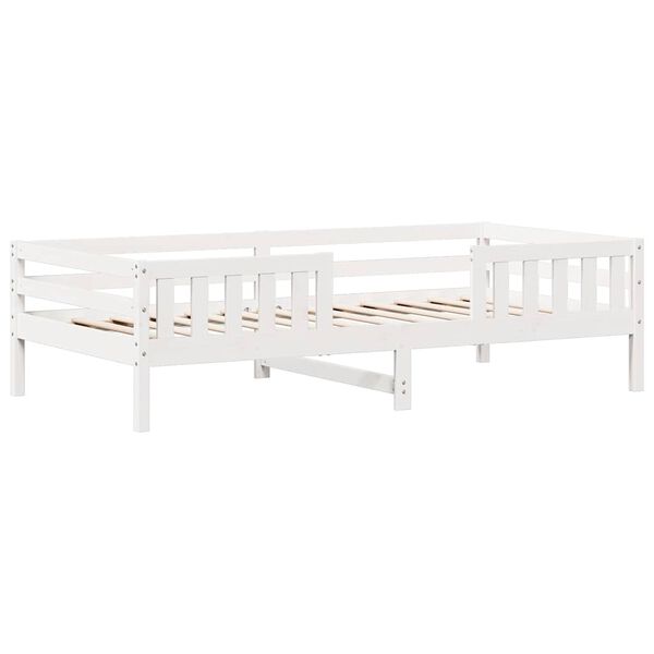vidaXL Cama sin colchón madera maciza de pino blanca 80x200 cm