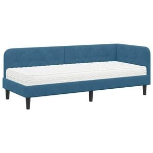 vidaXL Estructura de cama en esquina Azul 80 x 200 cm Terciopelo