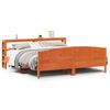 vidaXL Cama sin colch&oacute;n madera maciza de pino marr&oacute;n cera 200x200 cm