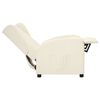vidaXL Sill&oacute;n orejero elevable de cuero sint&eacute;tico blanco crema