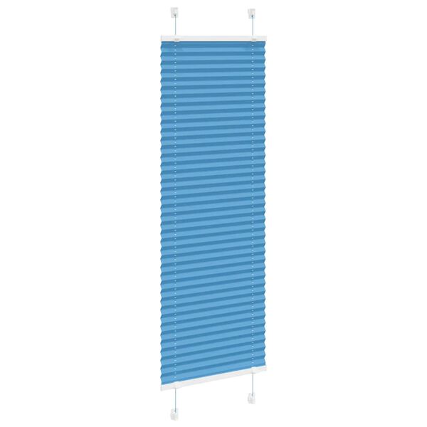 vidaXL Estor Plisado azul 45x100 cm Tela Ancho 44,4 cm Poli&eacute;ster