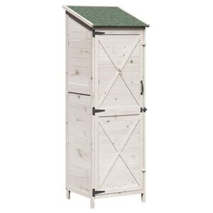 vidaXL Cobertizo de Jard&iacute;n Blanco 59,5 x 56 x 176,5 cm