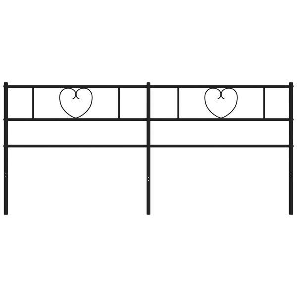 vidaXL Cabecero de metal negro 200 cm