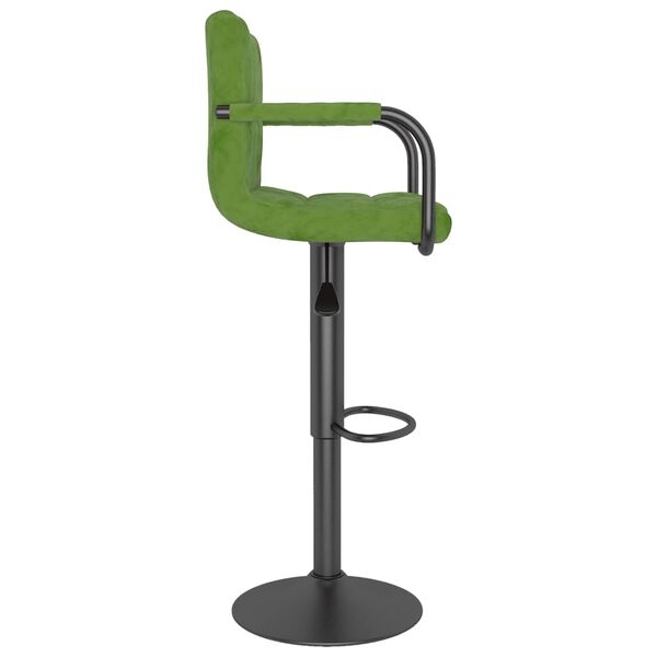 vidaXL Taburete de cocina de terciopelo verde claro