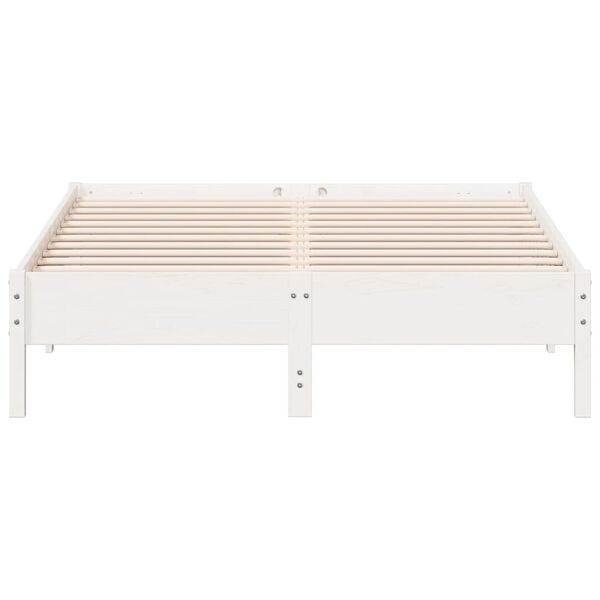 vidaXL Estructura de cama sin colch&oacute;n madera maciza de pino 160x200 cm