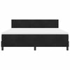 vidaXL Cama Box Spring LED con colch&oacute;n Negro 180 x 200 cm Terciopelo