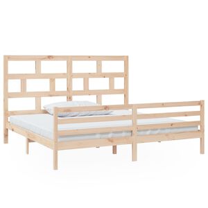 vidaXL Estructura de cama de madera maciza de pino 200x200 cm