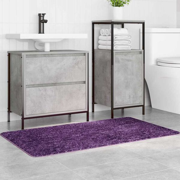 vidaXL Alfombrilla de ba&ntilde;o antideslizante Morado 70 x 120 cm PP