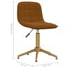 vidaXL Silla de comedor giratoria de terciopelo marr&oacute;n