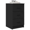 vidaXL Armario de Noche Negro 38 x 38 x 66 cm Madera contrachapada