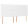 vidaXL Cabecero de cama blanco 160x5x118/128 cm piel sint&eacute;tica
