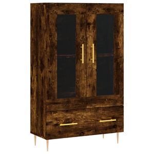 vidaXL Aparador alto madera de ingenier&iacute;a roble ahumado 69,5x31x115 cm