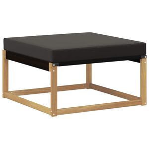 vidaXL Reposapi&eacute;s de exterior Madera maciza de acacia y textileno