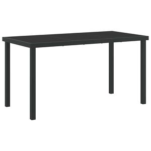 vidaXL Mesa de Jard&iacute;n Negro 140 x 70 x 73 cm Metal