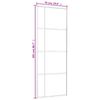vidaXL Puerta corredera ESG vidrio y aluminio negra 76x205cm