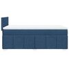 vidaXL Cama box spring con colch&oacute;n tela azul 100x200 cm