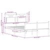 vidaXL Estructura de cama sin colch&oacute;n madera roble ahumado 120x190 cm