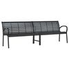 vidaXL Banco de jard&iacute;n doble de acero y WPC 231 cm