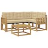 vidaXL Conjunto de sof&aacute;s de exterior 5 uds. y Beige