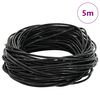 vidaXL Cord&oacute;n de cuero Negro &Oslash;1 mm x 5 m Cuero