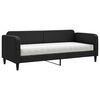 vidaXL Sof&aacute; cama con colch&oacute;n tela negro 80x200 cm