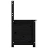 vidaXL Banco de madera maciza de pino negro 80x41x77 cm