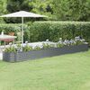 vidaXL Jardinera arriate acero galvanizado antracita 440x80x36 cm