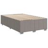 vidaXL Cama box spring con colch&oacute;n tela gris taupe 120x190 cm