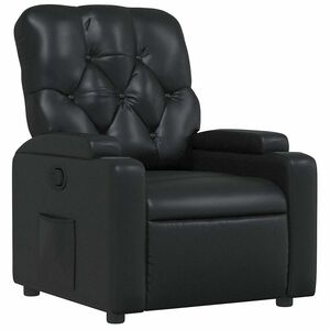 vidaXL Sill&oacute;n reclinable de cuero sint&eacute;tico negro