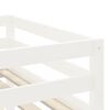 vidaXL Cama alta de ni&ntilde;os escalera madera maciza pino blanco 90x200 cm