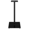 vidaXL Soportes de altavoces 2 uds vidrio templado negro 1 pilar