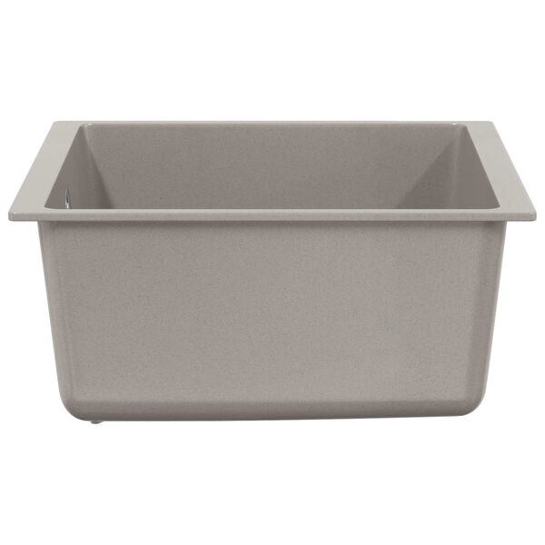 vidaXL Lavabo Gris 430 x 460 mm 80% Cuarzo y 20% Resina