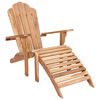 vidaXL Silla Adirondack de jard&iacute;n con reposapi&eacute;s Natural