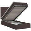 vidaXL Cama otomana con colch&oacute;n Marr&oacute;n Oscuro 90 x 200 cm Tela