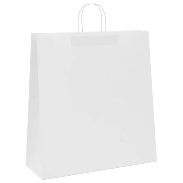 vidaXL Bolsas de papel con asas 50 uds blanca 45x17x48 cm