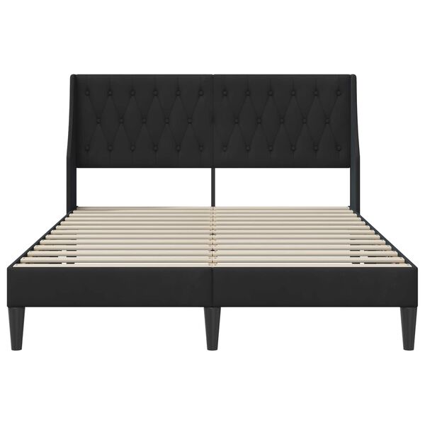 vidaXL Estructura de cama con cabecera Negro 140 x 200 cm Terciopelo