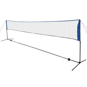 vidaXL Red de b&aacute;dminton con volantes 600x155 cm