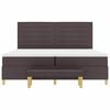 vidaXL Cama tipo Box Spring Marr&oacute;n oscuro 200 x 200 cm tela