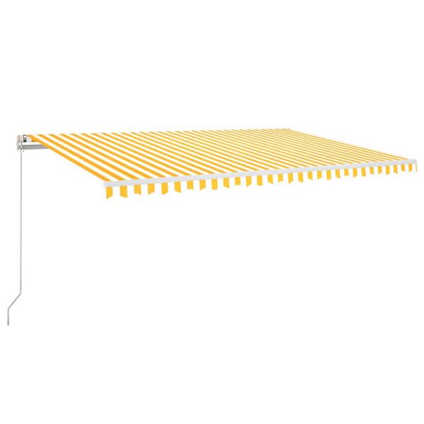 vidaXL Toldo retr&aacute;ctil autom&aacute;tico amarillo y blanco 500x300 cm