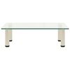 vidaXL Mueble para TV de vidrio templado transparente 60x35x17 cm